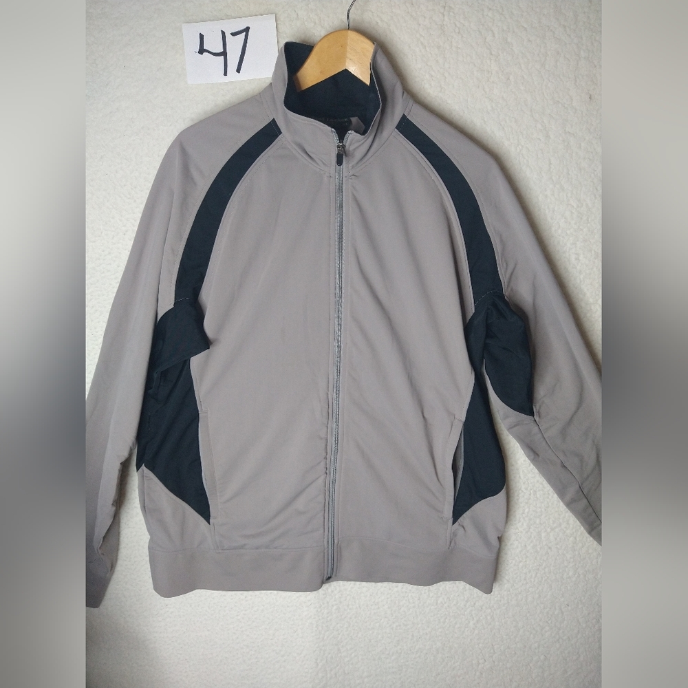 Foot Locker Men's Grey & Black Track Jacket Size Extra Large Zippered